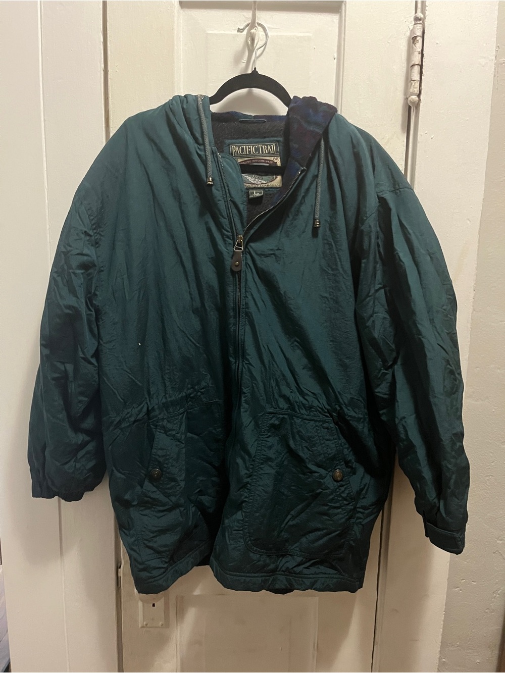 Pacific Trail Men's Teal Green Hooded Puffer Jacket
